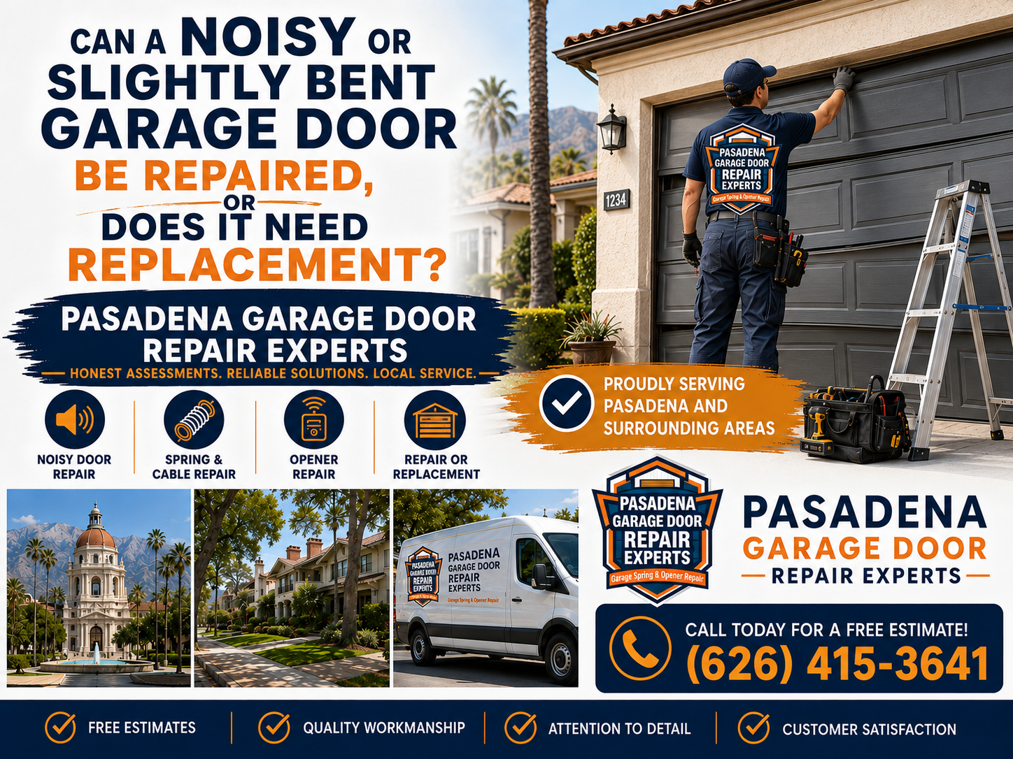 Can a Noisy or Slightly Bent Garage Door Be Repaired, or Does It Need Replacement