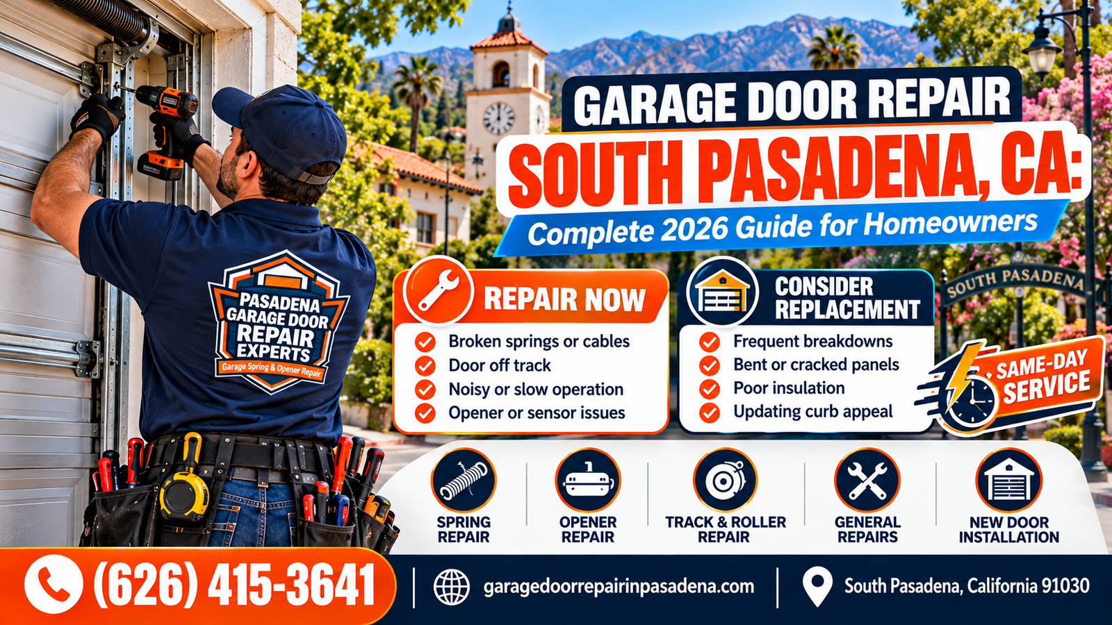 Garage Door Repair South Pasadena CA Complete 2026 Guide for Homeowners