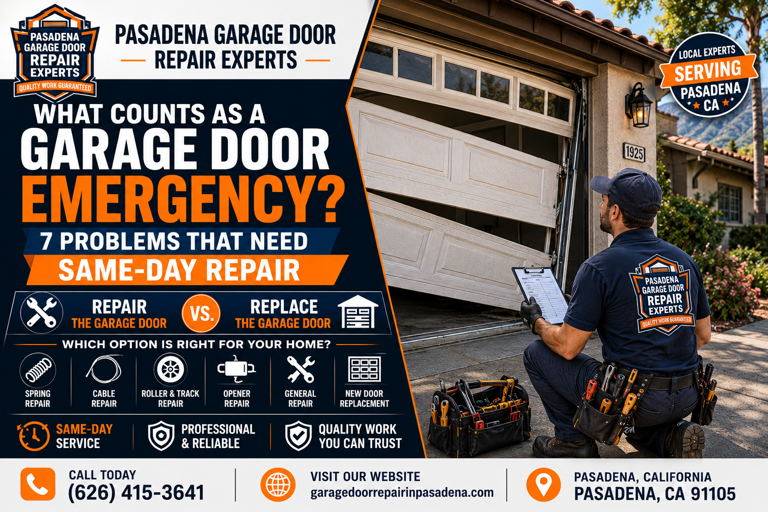 What Counts as a Garage Door Emergency? 7 Problems That Need Same-Day Repair
