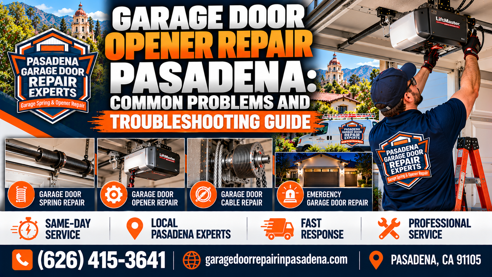 Garage door opener repair in Pasadena: common problems and troubleshooting guide
