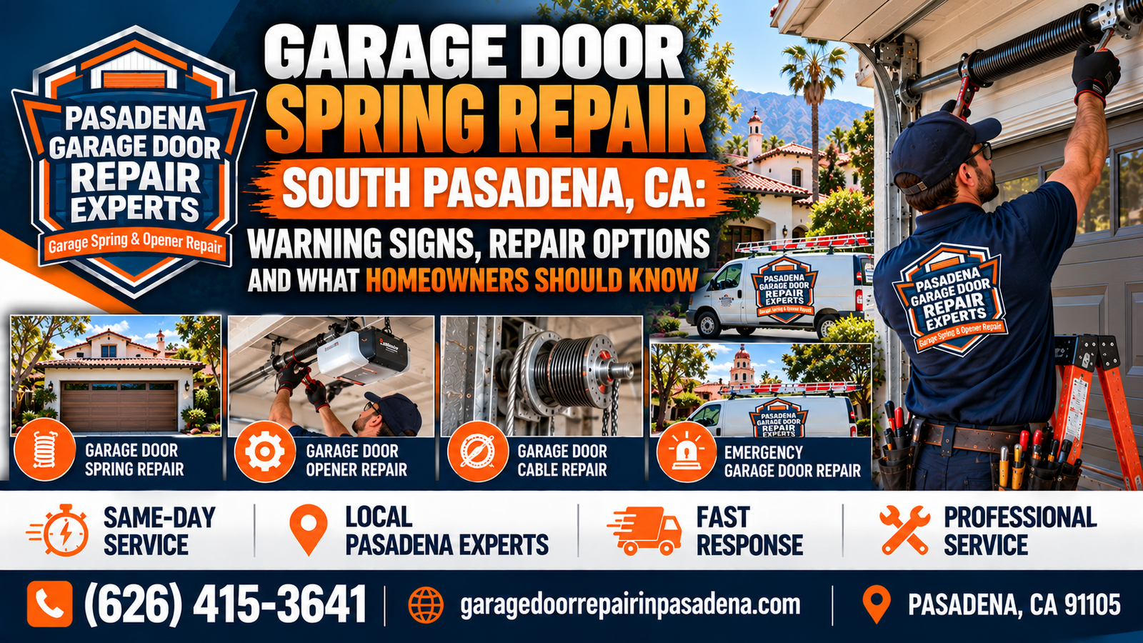 Garage door opener repair in Hastings Ranch, Pasadena: common opener problems homeowners should know